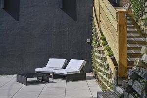 Sun trap seating- click for photo gallery